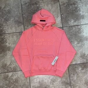 Fear of God Essentials Hoodie Coral Size XS
